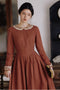 Lace Collar Ramie Vintage Dress