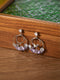 Large Circular CZ Diamond Earrings