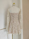 Vintage Butterfly Lace Puffy Dress(With Pad)