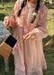 Lace Trim Ramie Dress