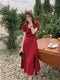 Vintage Red Puffy Dress