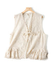 Pure Cotton Eyelet Lace Embroidered Vest