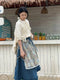 Prairie Style Fake 2pcs Skirt