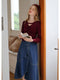 Long Sleeve Slim Fit Drawstring Shirt