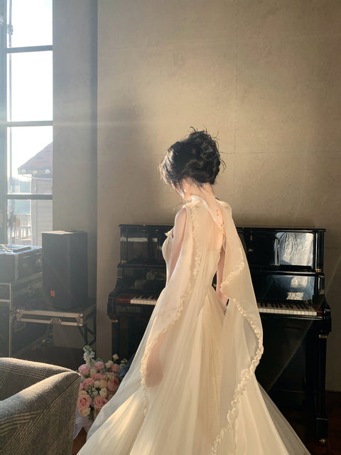 French-Style Slip Dress (Shawl Included) - The Cottagecore
