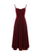 French Wine Red Slip Dress