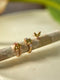 Olivine Butterfly CZ Diamond Earrings 3pcs