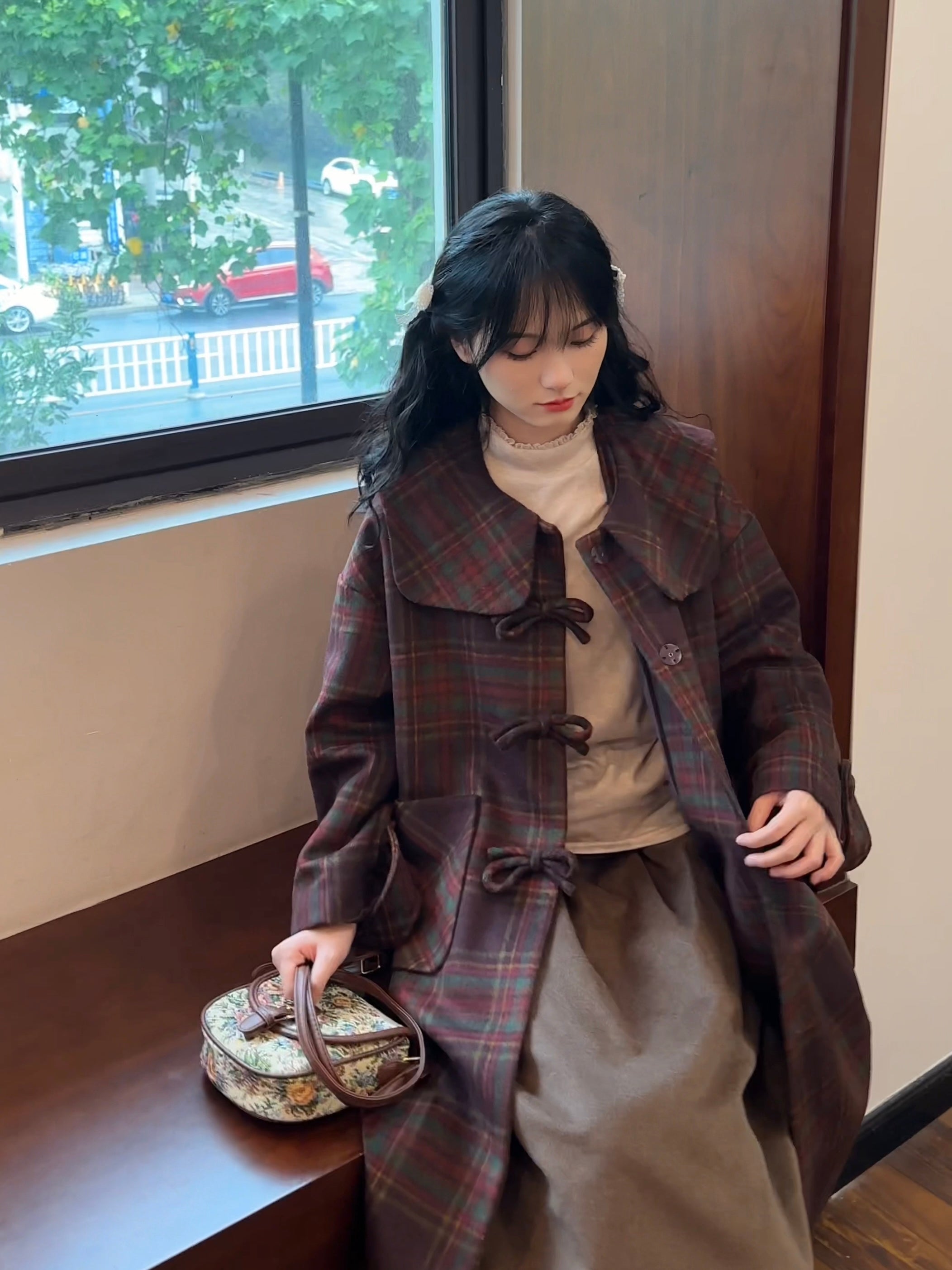 Academia Plaid Quilted Coat– The Cottagecore