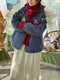 Super Cute Little Girl Embroidered Quilted Coat