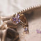 Purple Butterfly CZ Diamond Earrings 3pcs