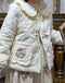 Adorable Embroidered Pockets Quilted Jacket