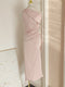 Pink Feather Prom Dress