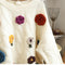 Hand Crocheted Flowers Sweater
