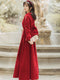 Vintage A-line Waist Long Sleeve Dress