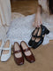 Vintage Block Heels Buckle Shoes