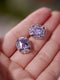 Purple CZ Diamonds Earrings