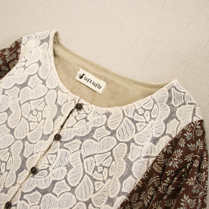 Lace Patchwork Farmcore Dress– The Cottagecore