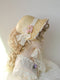 Lace Trim Floral Bonnet Hat