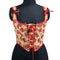 Vintage Red Painting Boned Bustier