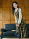 Academia Plaid Frilled Faked 2pcs Dress