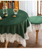 French Velvet Lace Trim Tablecloth