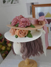 Flower Flat Ribbon Hat