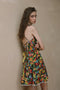 Backless Painting Vacation Dress