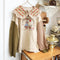 Cute Collar Embroidered Sweatshirt