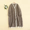 Lace Trim Knit Long Cardigan