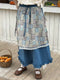Prairie Style Fake 2pcs Skirt