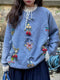 Woolen Hand Embroidered Cute Sweater