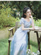 Fairy Puffy Sleeve Belted Dress