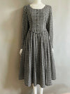 Customized Vintage Plaid Round Neck Dress