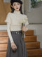 Detachable Cape Knit Top + Midi Skirt 2pcs Set