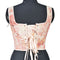 Retro Boned Jacquard Lace Up Vest