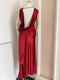 Satin Backless Maxi Evening Dress