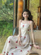 French Embroidery Rose Dress