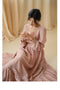 Square Neckline Royal Flowy Dress