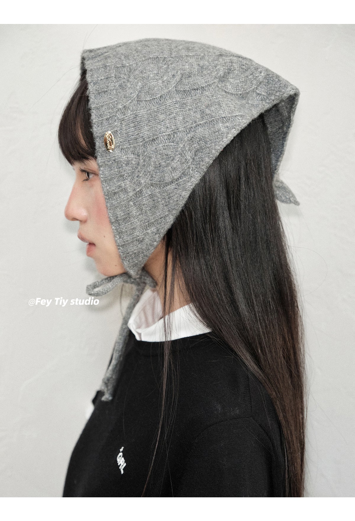 Knitted Head Scarf The Cottagecore