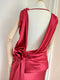 Satin Backless Maxi Evening Dress