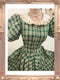 Classic Vintage Plaid Belted Dress