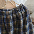 Forest Girl Plaid Embroidered Skirt
