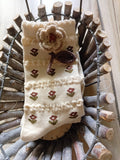Hand Crocheted Flower Socks