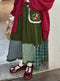 Fleece Lined Corduroy Patchwork Skirt