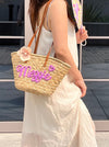 Holiday Straw Bag With Customized Name