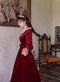 Victorian Red Velvet Dress