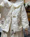 Adorable Embroidered Pockets Quilted Jacket