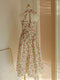 Romantic Halter Neck Floral Dress