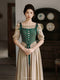 Medieval Lace Up Vest + Off Shoulder Dress