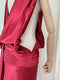 Satin Backless Maxi Evening Dress